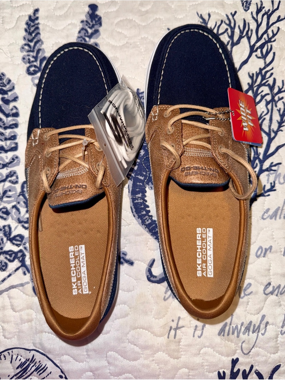 Skechers Women's Brown and Navy Casual Slip-On Loafers
